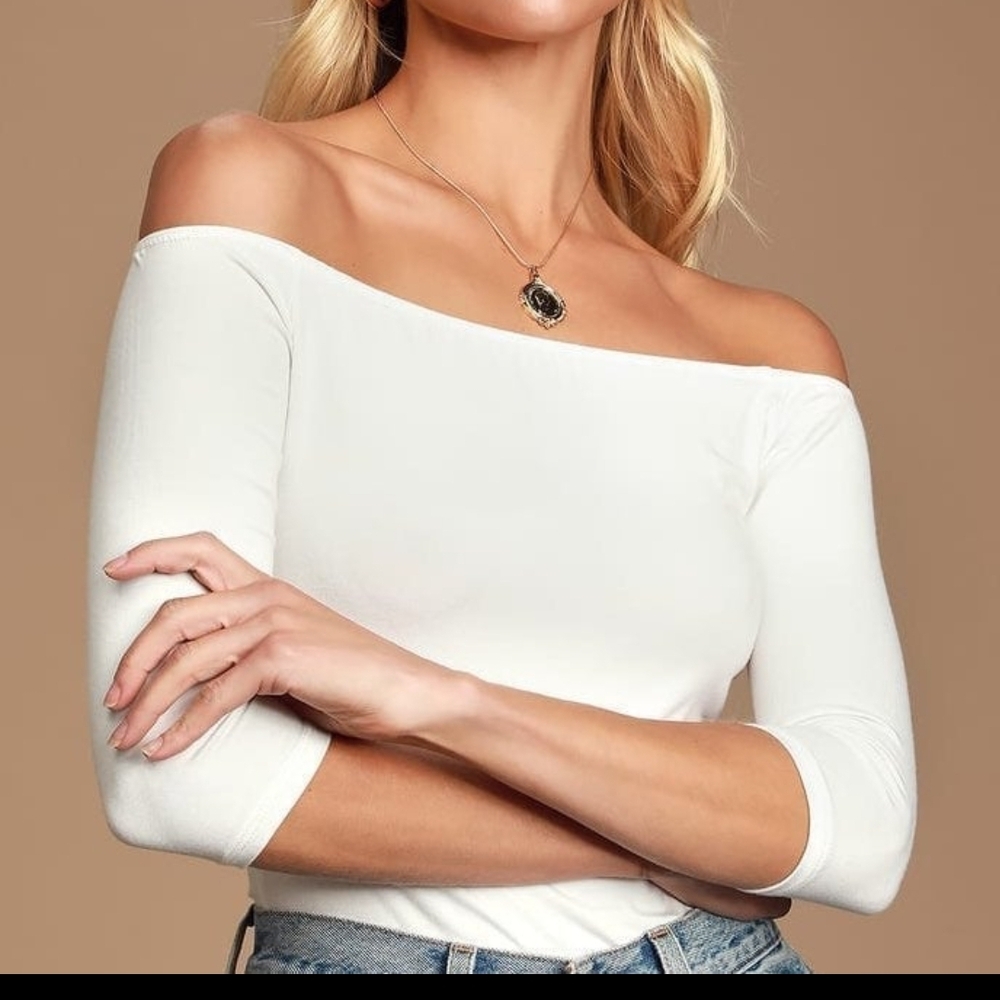 Elegant Off-Shoulder White Top
